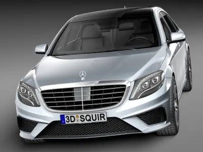  Mercedes-Benz S-Class S63 AMG 2014 3D model