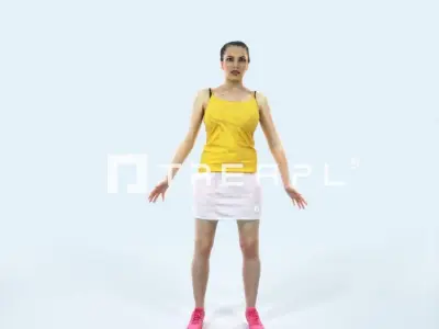 Dream A Animated Rigged Sports Woman Low-poly 3D model