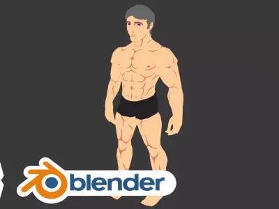 Game-Ready Stylized Male Basemesh Low-poly 3D model