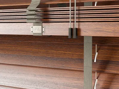 Wooden Blinds Set 10 3D model