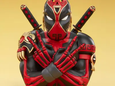 Aztec Deadpool Mexican Maya toy 3D print model