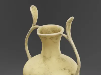 Ancient Golden Urn  Low-poly 3D model
