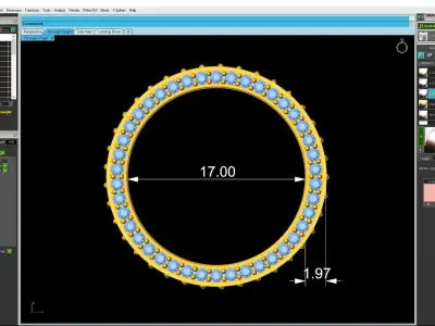 Luxury Diamond Eternity Band for Women 3253 3D print model