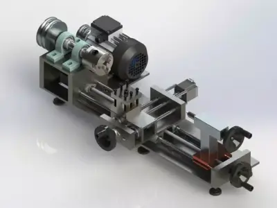 Mini Lathe  3D CAD Model 3D model