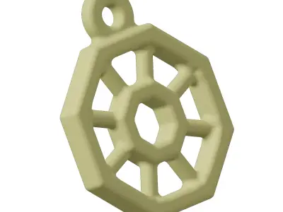 Plastic Luxurious Pendant 3D model