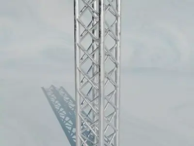 Steel Square Truss 4 Low-poly 3D model