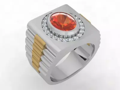 A Showcase of Luxury Men Rings Inspired by Watches 3D print model
