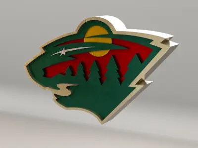 NHL Minnesota Wild Team Logo 3D model