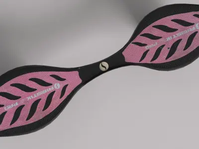 Waveboard hoveboard leaves Free low-poly 3D model