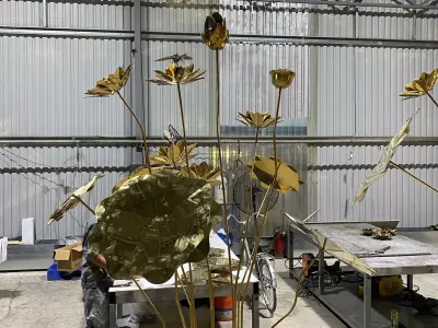 Stainless steel lotus 3D model