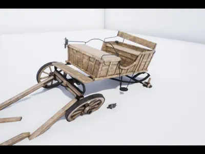 The Carriage 4 Low-poly 3D model