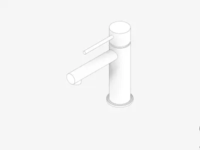 Basin Mixer - Luxury - Sleek Low-poly 3D model
