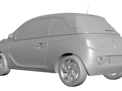 Small city car 3D model