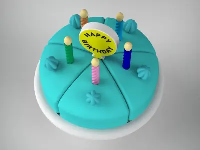 Birthday Cake 3D print model