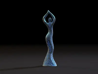 Statuette of a dancing woman 3D print model