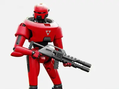 COLONY TROOPER X-3000 Rigged for Unreal Engine - Unity - MIXAMO 3D model