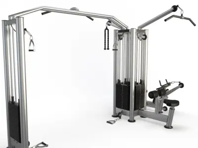 Gym Cable station 3D model