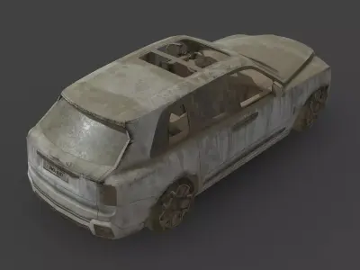 Abandoned Car - Rolls-Royce Cullinan Black Badge Series II Low-poly 3D model