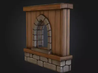 Arched Frame Mystery Low-poly 3D model