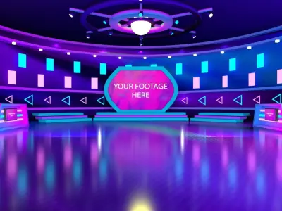 Virtual set deisign for entertainment show 3D model