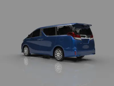 Toyota Alphard  Vellfire  Low-poly 3D model