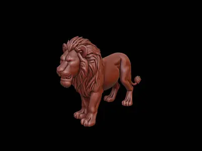 Lion Animal Sculpture 3D print model buy