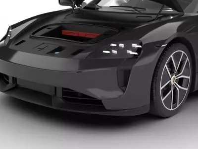 Porsche Taycan Turbo S 2025 HQ 3d model 3D model