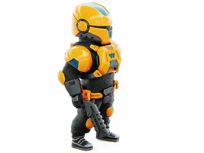 TOON TROOPER AHILON Rigged for Unreal Engine - Unity - MIXAMO 3D model