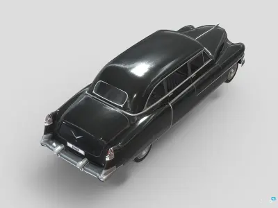 Cadillac 75 Sedan 1953 Free low-poly 3D model