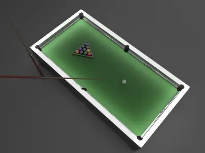 Billard Table Low-poly 3D model