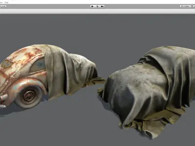 Retro Car 03 Low-poly 3D model