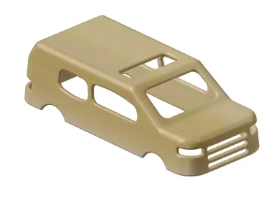 Wooden Passenger Car Body Toy 3D model