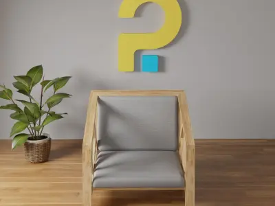 Stylized Wooden Chair Free 3D model