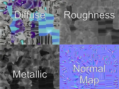 Mint Chainsaw Sword Stylized Animation model pack Low-poly 3D model