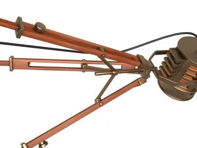 Antiqued Spot Light Floor Lamp  3D model