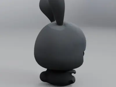 angry rabbit 3D model
