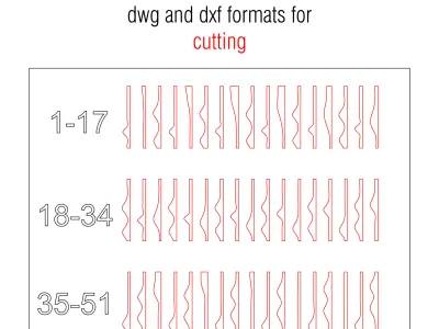 3 Intertwined parametric wooden panels 3D model