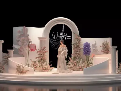 wedding stage 3D model