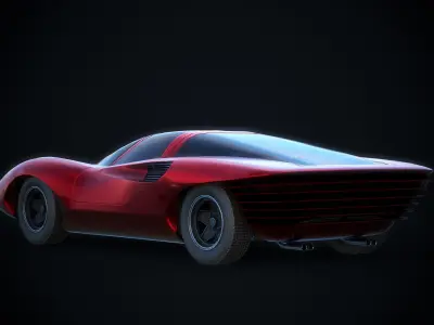 Ferrari 250 P5 Authentic Car Game Ready Low-poly 3D model