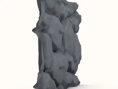 Freeform Stone Wall Asset 3D model