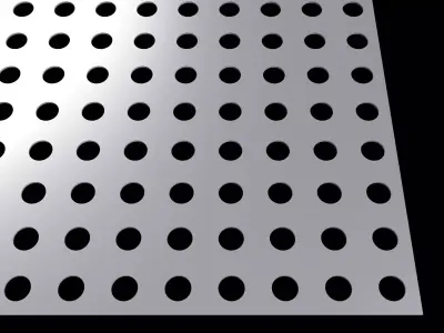 Perforated panel with 20 percent opening 25O48 3D model