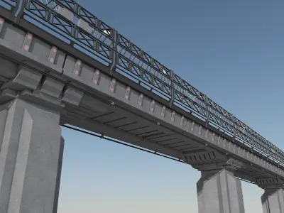 Sci fi Bridge 3D model
