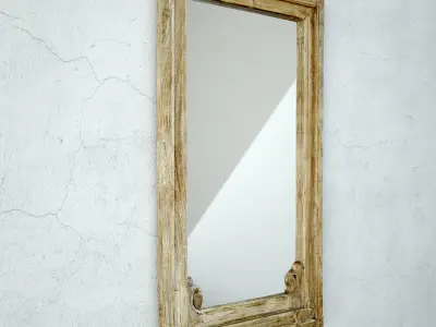 Antique Raja Window Mirror 3D model