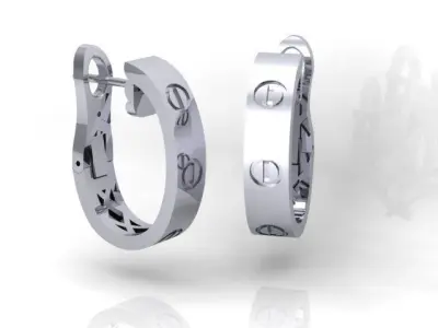 Love earrings Car 20 3D print model