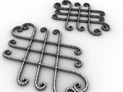 Wrought iron elements vol 2 3D model