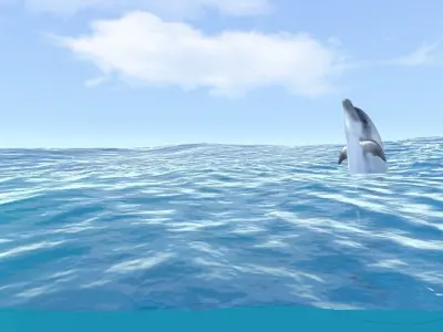 Happy dolphins - animated 3D model