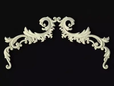 Central decor ornament for furniture 3D model 797