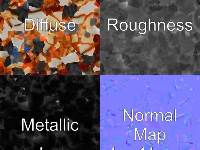 Root-Entanglement Creature with Insectoid Eyes Low-poly 3D model