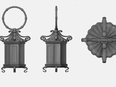 Old Lamp Free low-poly 3D model