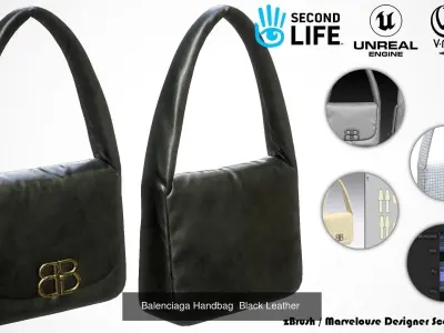 Balenciaga Handbags  Collection 3D Model Pack